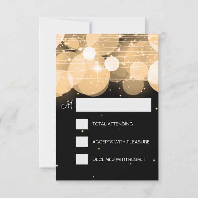 Elegante RSVP Glow & Sparkle Gold (Anverso)