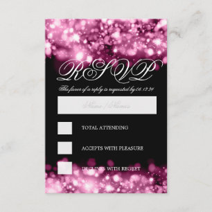 Elegante RSVP Luces De Esparkling Rosa