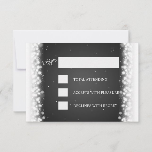 Elegante RSVP Magic Sparkle Black (Anverso)