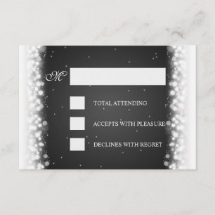 Elegante RSVP mágico negro