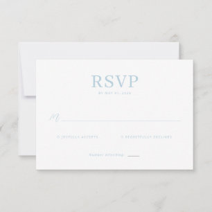 Elegante RSVP Minimalista Azul