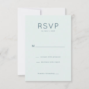 Elegante RSVP Minimalista de Menta