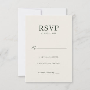 Elegante RSVP Minimalista en Beige