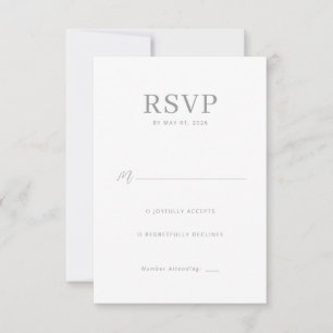 Elegante RSVP Minimalista Gris