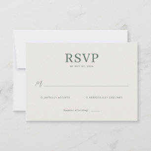 Elegante RSVP Minimalista Gris