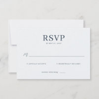 Elegante RSVP Minimalista Negro