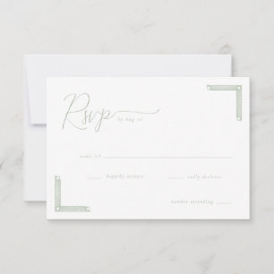Elegante RSVP minimalista verde