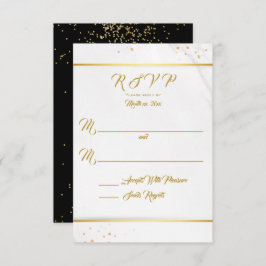 Elegante RSVP negro y oro