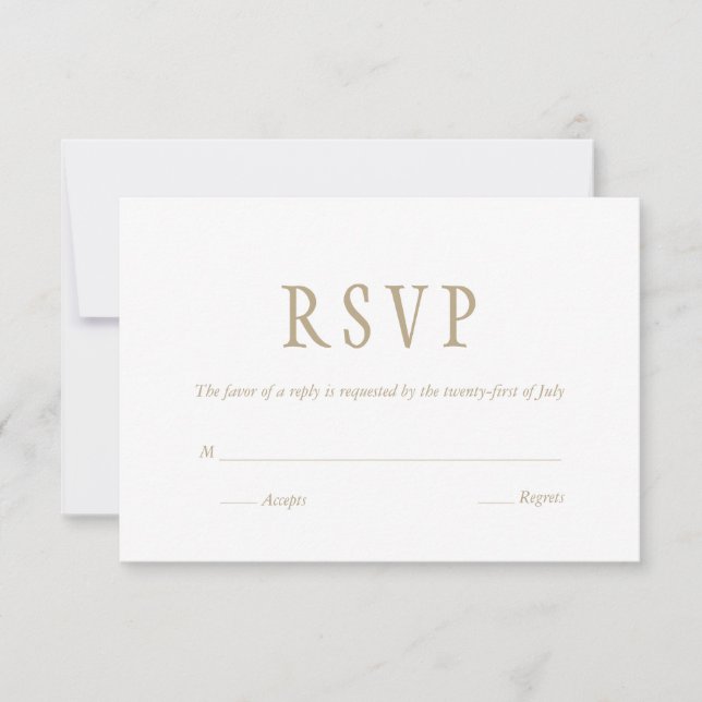 Elegante RSVP Tradicional (Anverso)
