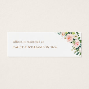 Elegante Rubor Bridal Shower Registry Insertar tar