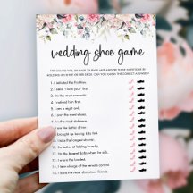 Elegante Rubor Floral Boda Tarjeta de juego para z