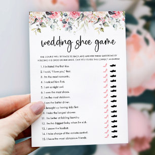 Elegante Rubor Floral Boda Tarjeta de juego para z