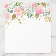 Elegante Rubor Gold Watercolor Floral