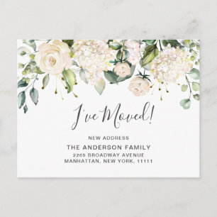 Elegante Rubor Hydrangea Rosas moviendo Invitación