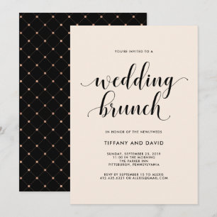 Elegante Rubor Post Boda Brunch Invitación