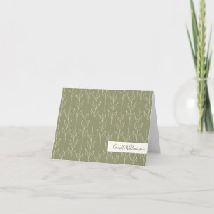 Elegante Rústico Botánico Sage Green Personalizado