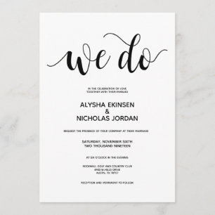 Elegante rústico Hacemos Tarjeta de Invitación a l
