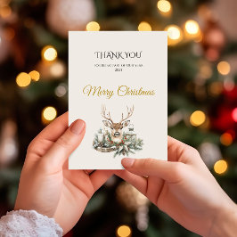 Elegante Rústico Noël Navidades Gracias Tarjeta