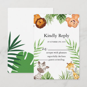 Elegante safari de la selva RSVP