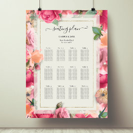 Elegante salón Boda de oro del jardín rosa rosa ro