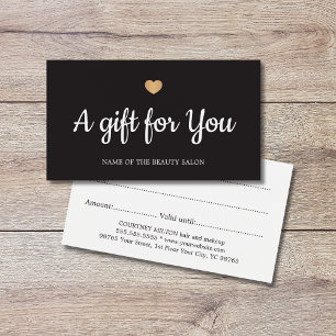 Elegante Salón Corazón de Oro Black Faux