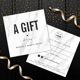 Elegante Salón de Belleza de Mármol Blanco Moda co