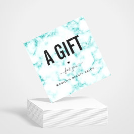 Elegante Salón De Belleza De Mármol Turquesa Elega