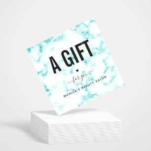 Elegante Salón De Belleza De Mármol Turquesa Elega