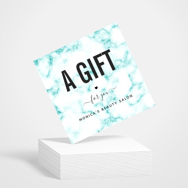 Elegante Salón De Belleza De Mármol Turquesa Elega (Subido por el creador)