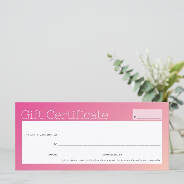 ELEGANTE salón de belleza de negocios bonito rosa  (Anverso de pie)