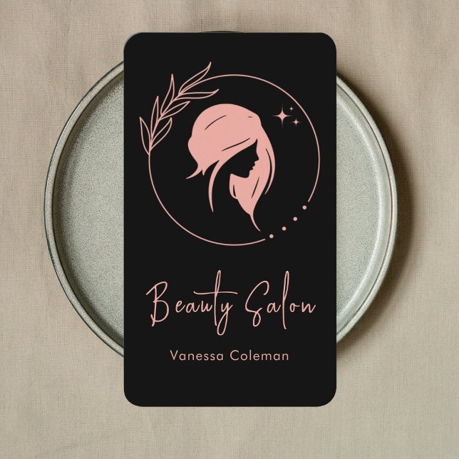 Elegante Salón De Belleza Moderna Tarjeta De Negoc (Subido por el creador)