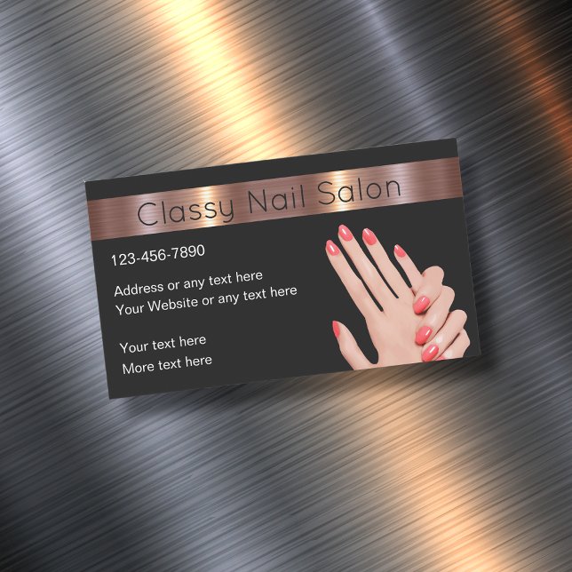Elegante Salón de Belleza Nail Magnética Tarjetas  (Subido por el creador)