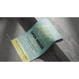 Elegante Salón de la Casa Abierta Volante Oro & Bl