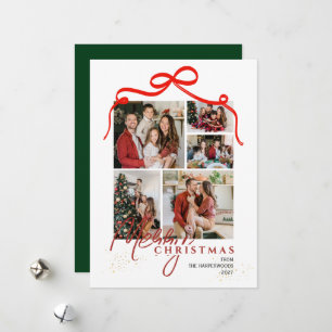 Elegante salpicadura de oro Feliz Navidad Foto fam