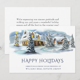 Elegante saludo corporativo de Navidad de invierno