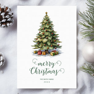 Elegante saludo de árbol de Navidad