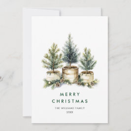 Elegante saludo de árbol de Navidad Minimalista