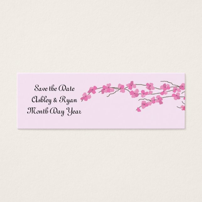 Elegante Save the Date de Flor de Cerezo (Frente)