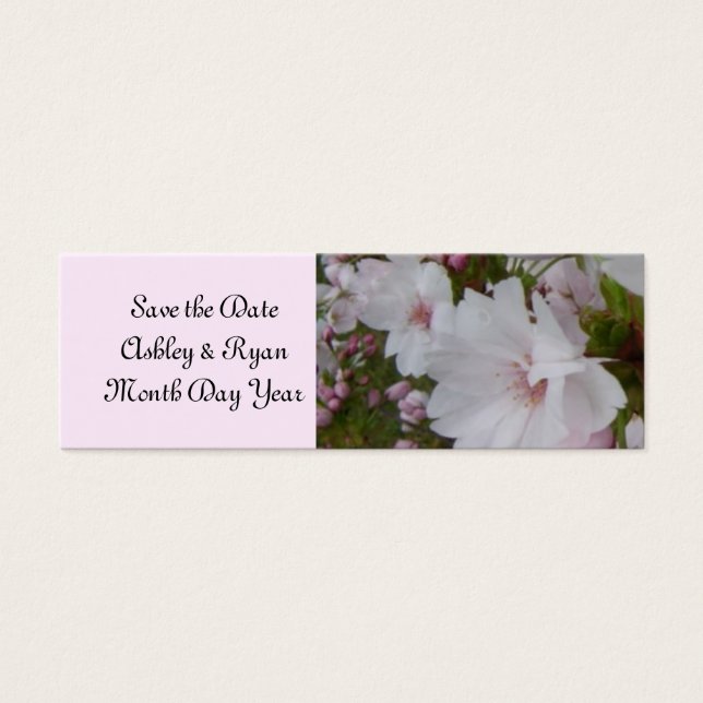 Elegante Save the Date de Flor de Cerezo (Frente)