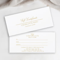 Elegante Script | Certificado de regalo comercial