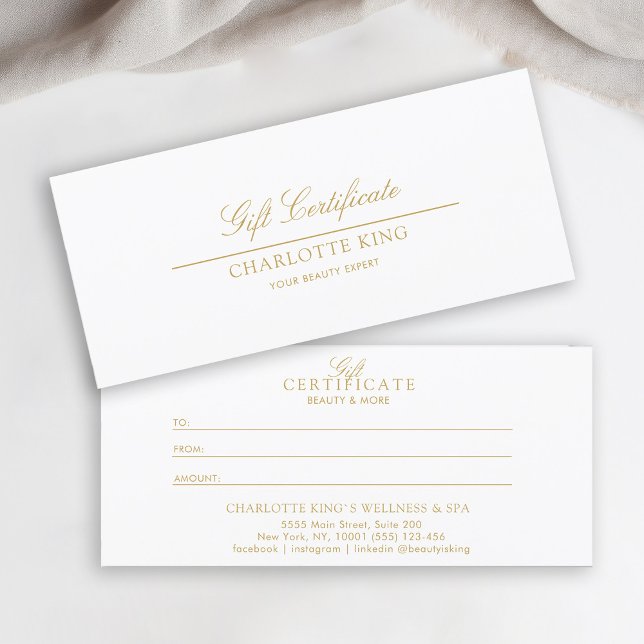 Elegante Script | Certificado de regalo comercial (Subido por el creador)