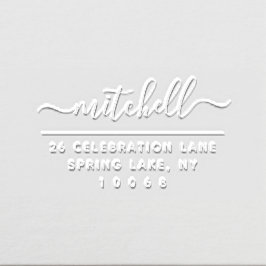 Elegante Script Dirección de retorno simple Rectan