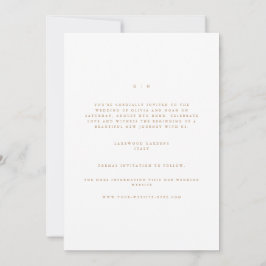 Elegante Script Gold & White Guardar La Tarjeta De