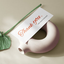 Elegante Script Gracias Por Pedir Pequeña Marca