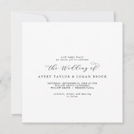 Elegante Script Invitación a la boda cuadrada