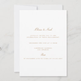 Elegante Script Invitación a participar en oro y b