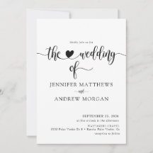 Elegante Script Invitaciones simples de matrimonio