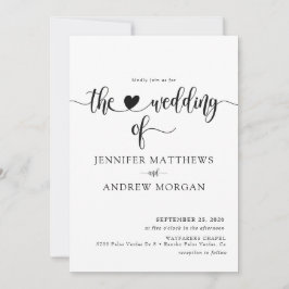 Elegante Script Invitaciones simples de matrimonio