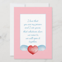 Elegante Script Love Heart Holiday Card