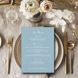 Elegante Script Menú Boda de 5 x 7" Menú plano